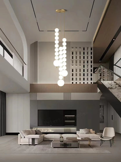 Magic bean All Copper White Ball Lusters Hanging chandelier