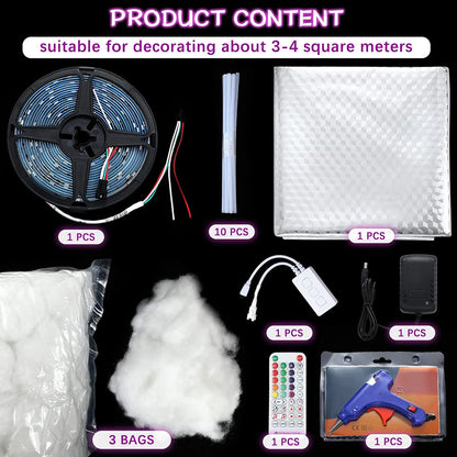 LED 3D thundercloud night light