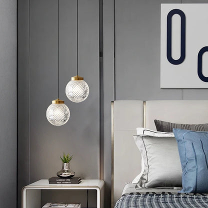 Sphere glass Copper style lighting