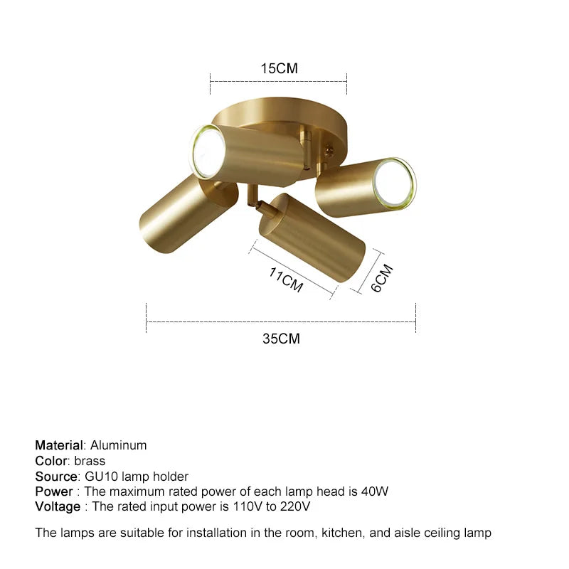 Golden Adjustable Lampshades