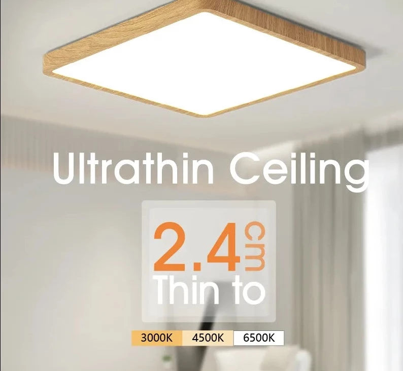 Ultra thin led Wood Grain ceiling led light