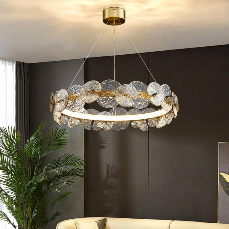 LED Lotus Leaf Decor chandelier Lighting