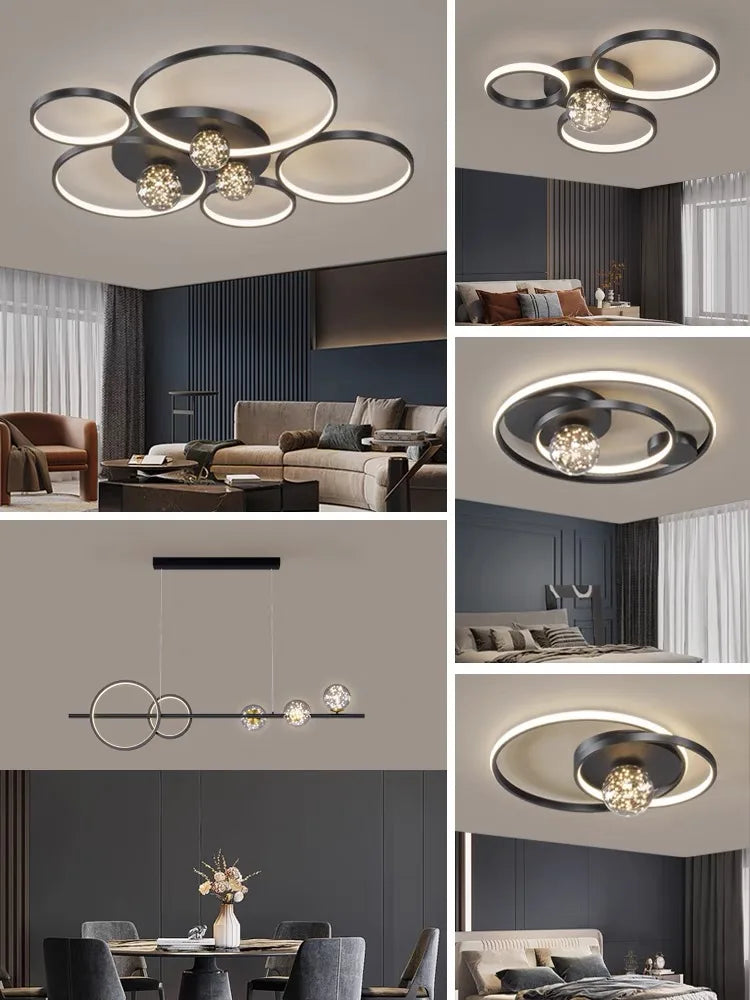 Nordic Rings Gypsophila LED Ceiling Light