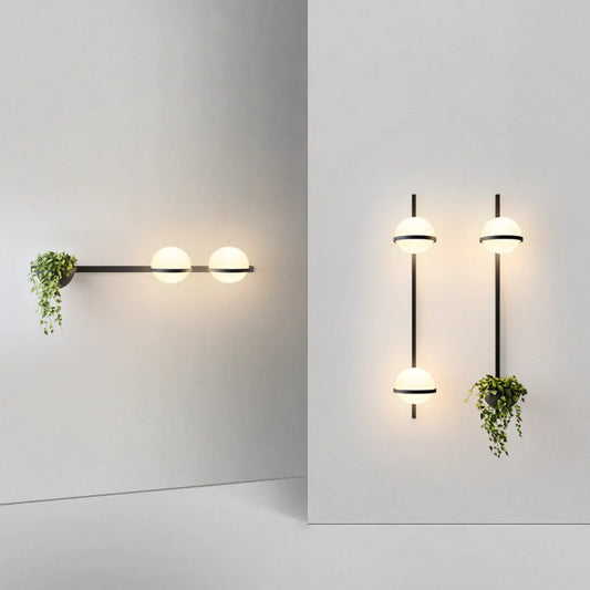 Nordic LED Modern Art Deco sconce Lights with plant pot