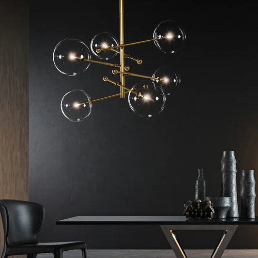 Nordic Design Black/Gold Led globe light