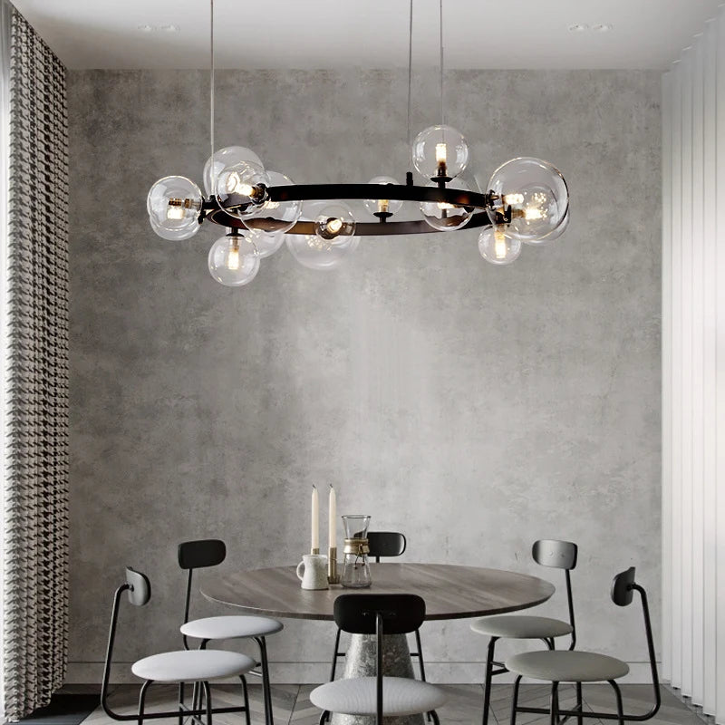 Nordic Designer Bubble Ball Glass chandelier