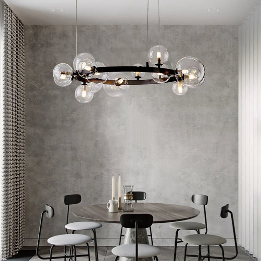 Nordic Designer Bubble Ball Glass chandelier