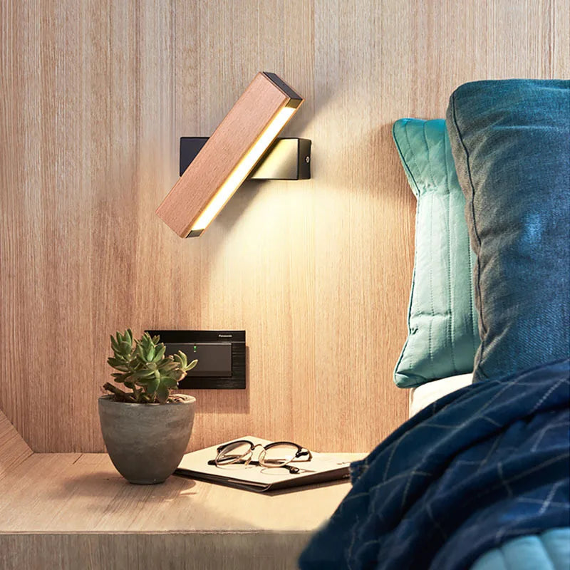 Nordic Wooden LED Adjustable sconce light