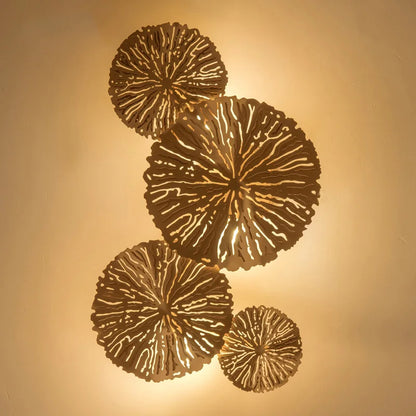 Nordic Gold Lotus Leaf LED Sconce Light