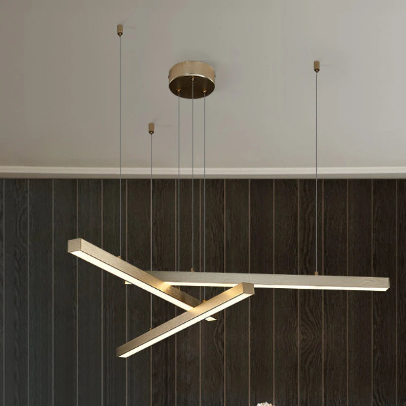 Candelabros de aluminio nórdico, lámpara colgante de dorado Negro para comedor, sala de estar, mesa, casa, decoración del hogar, oficina, escritorio, Bar, iluminación Led