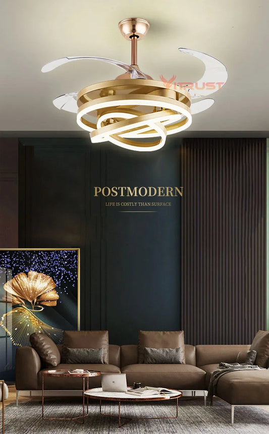 Modern LED Ring Ceiling Fan Light