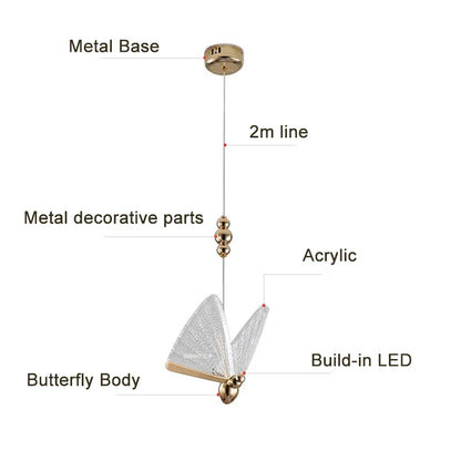 LED Butterfly Hanging pendent light