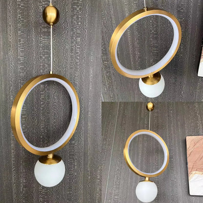 Led Gold Ring pendent Light