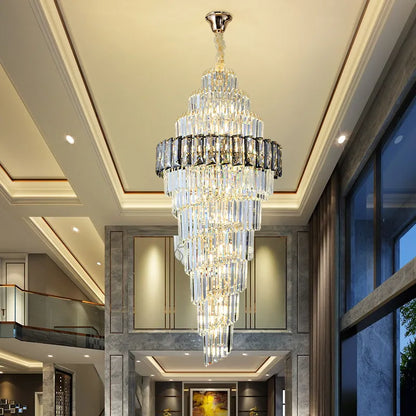 Villa Hollow Long crystal Chandelier