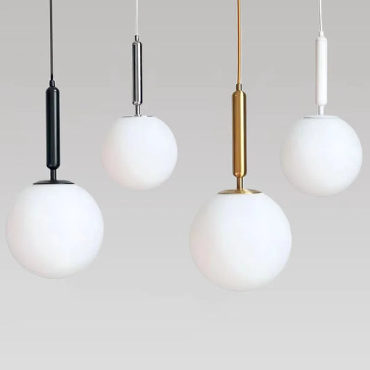 Simple modern Led Glass sphere pendent light