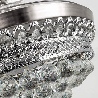 Crystal Fandelier Chrome Ceiling Fan