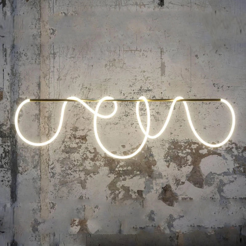 Led Golden Shiny Loft Interior Lighting