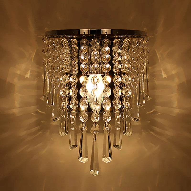 LED Crystal drop sconce