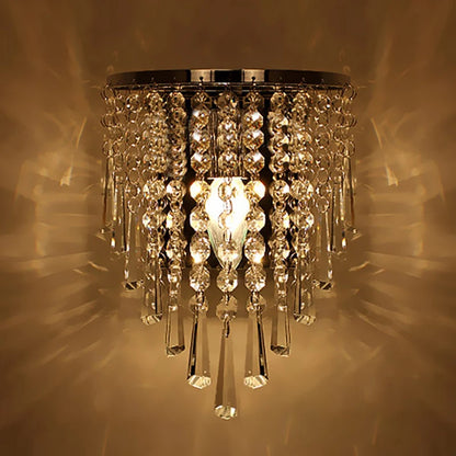 LED Crystal drop sconce