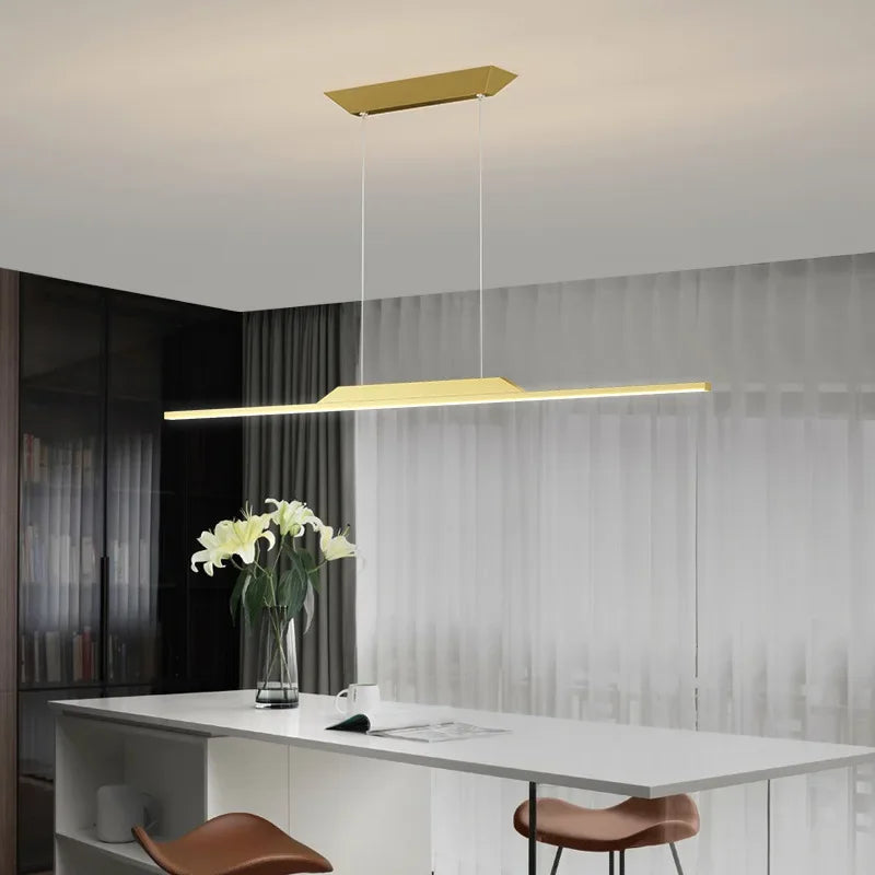 Lámpara colgante minimalista de tira larga de arañas LED para el hogar, luces de suspensión para decoración de comedor, cocina, restaurante y oficina