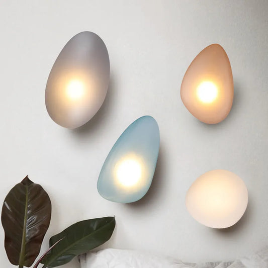 Nordic pebble Color Glass LED sconce light