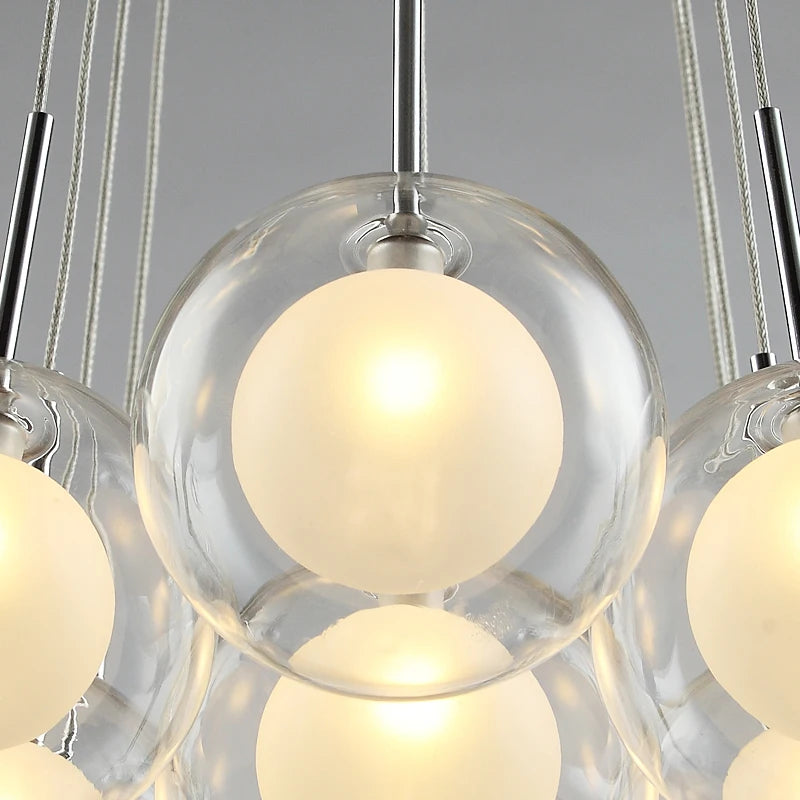 Nordic Led Glass ball chandelier