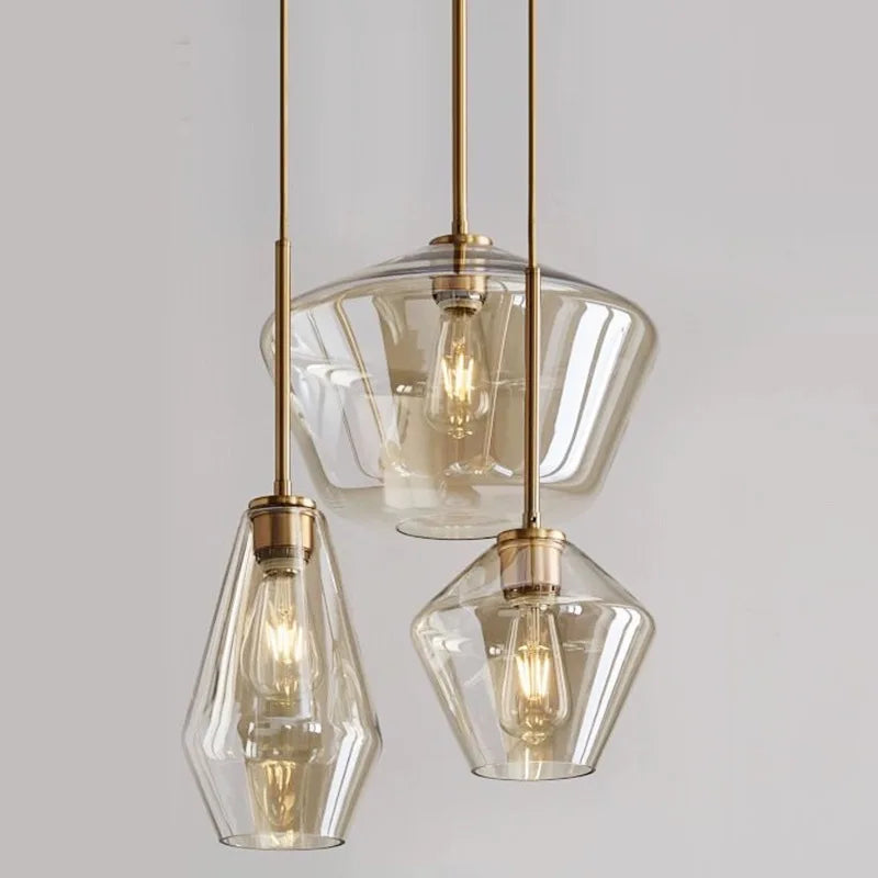 Luces colgantes de cristal LED modernas, accesorios de cocina, lámparas colgantes, mesa de dormitorio, comedor, accesorios de iluminación, restaurante, sala de estar