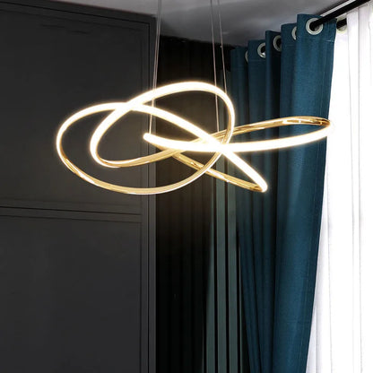 Led Geometric Line Chandelier Lighting