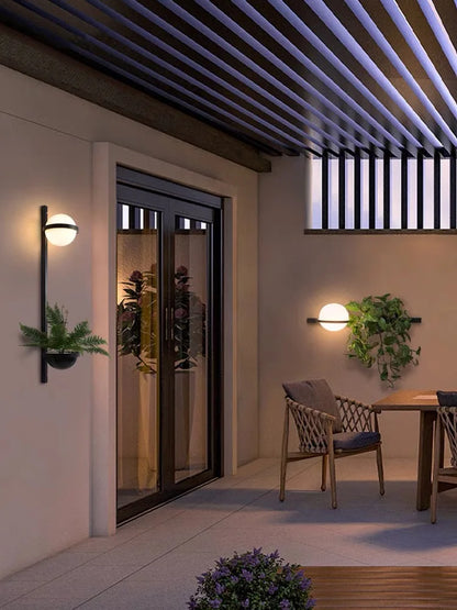 Nordic LED Modern Art Deco sconce Lights with plant pot