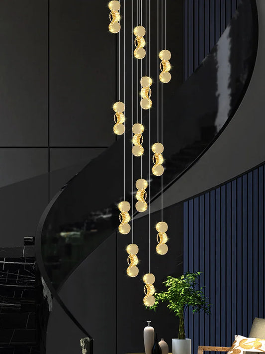 Led Gold Designer Modern Loft Crystal Chandelier