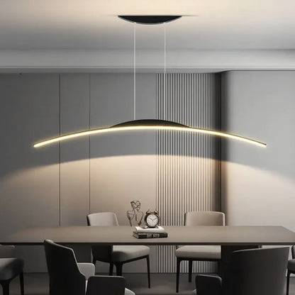 Lámpara colgante minimalista de tira larga de arañas LED para el hogar, luces de suspensión para decoración de comedor, cocina, restaurante y oficina