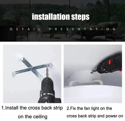 Led Remote Control Smart Bluetooth Ceiling Fan w/ Light