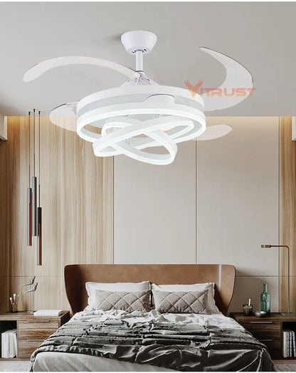 Modern LED Ring Ceiling Fan Light