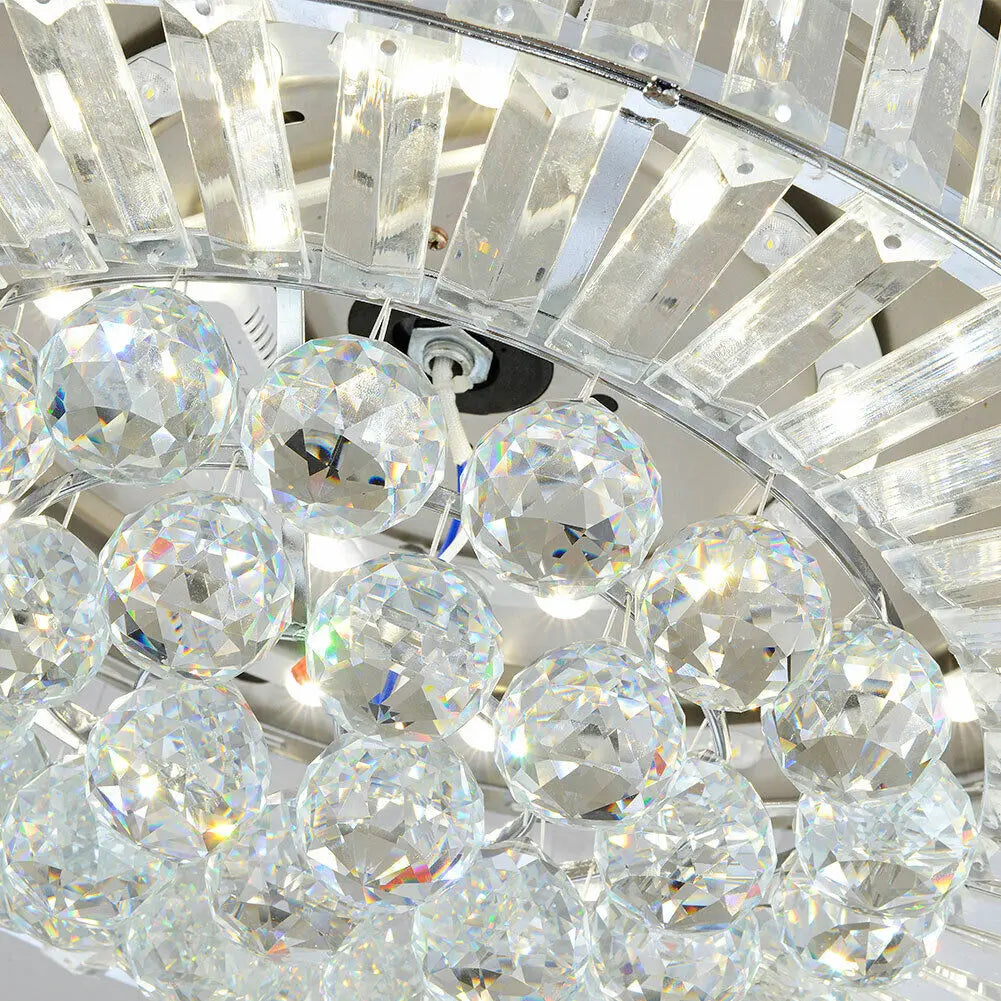 Retractable Blade LED Ceiling Fan w/Remote Control