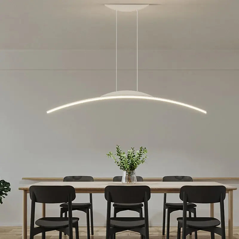 Lámpara colgante minimalista de tira larga de arañas LED para el hogar, luces de suspensión para decoración de comedor, cocina, restaurante y oficina