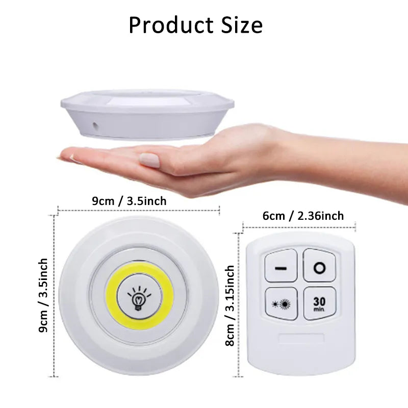 Super Bright Wireless LED Night Light with Remote Control /Dimmable