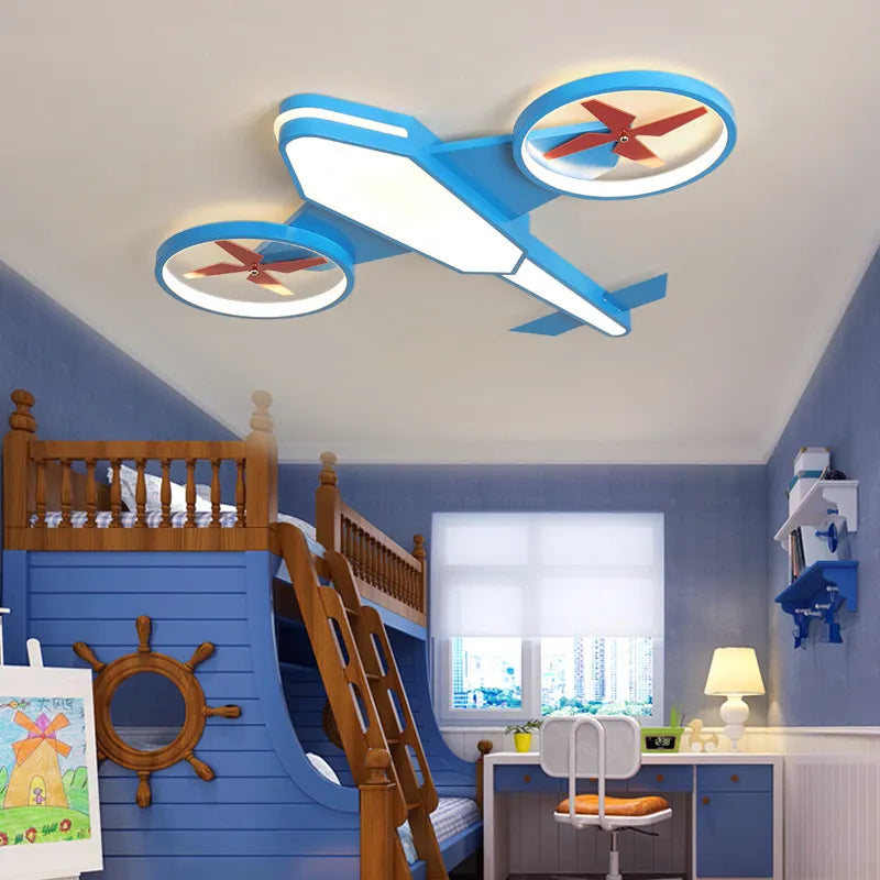 Airplane Ceiling fan Light For Kids Bedroom