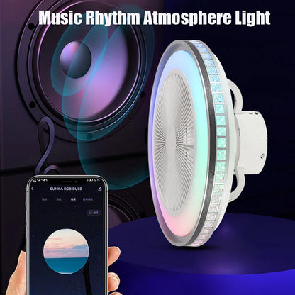 Led Remote Control Smart Bluetooth Ceiling Fan w/ Light