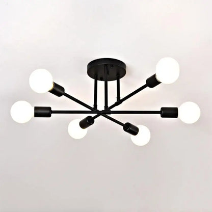 Nordic red branch type ceiling light