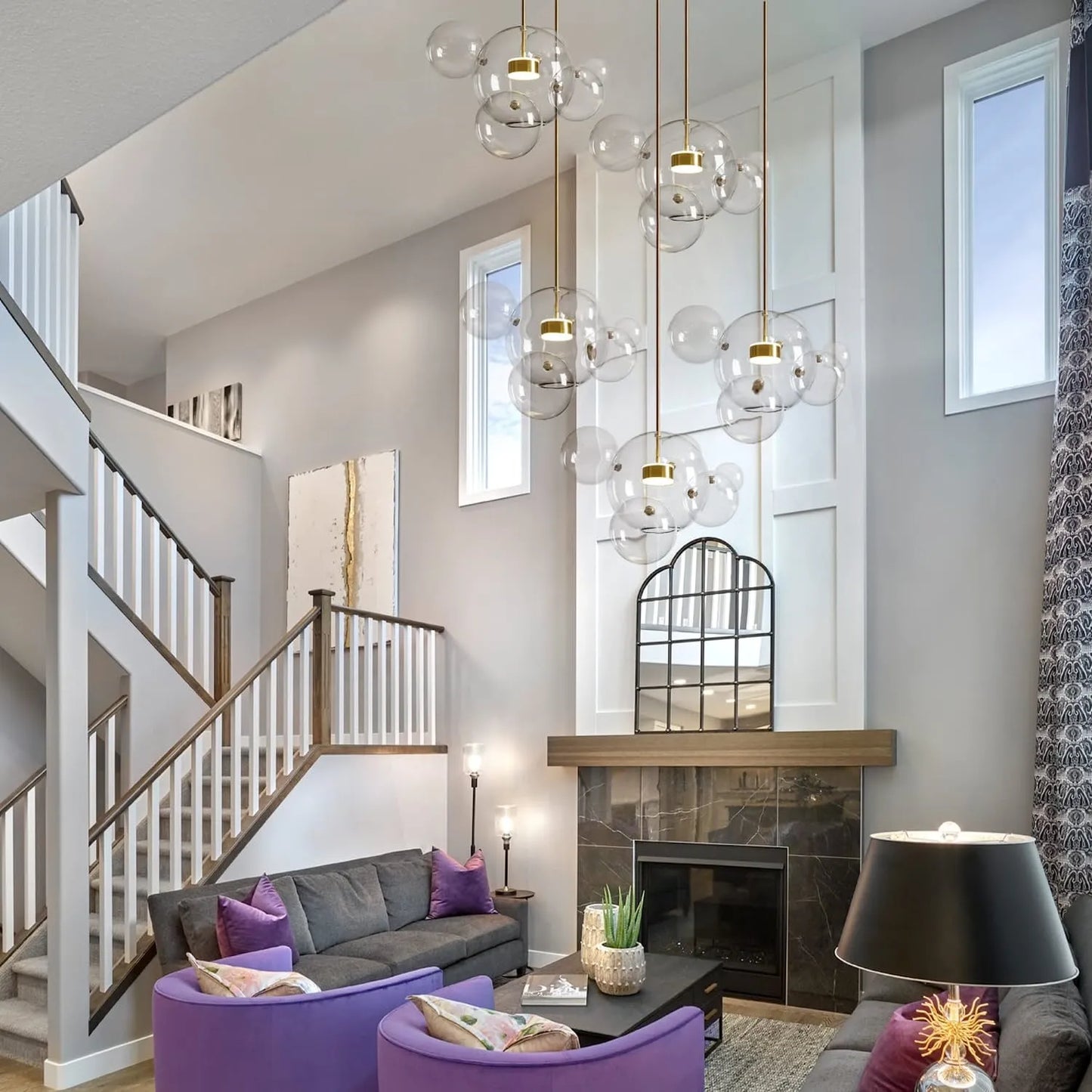 Artpad-candelabro de habitación para sala de estar, iluminación LED con burbujas de cristal, lámparas colgantes para decoración del techo del hogar