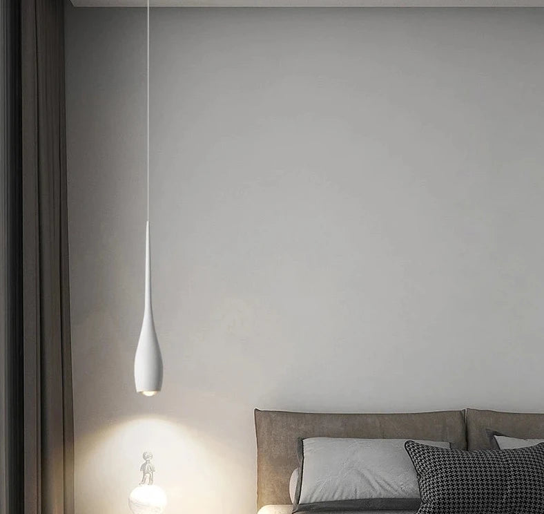 Simple creativo negro blanco nuevas luces LED colgantes modernas sala de estar comedor dormitorio mesita de noche Bar Hotel lámpara iluminación interior